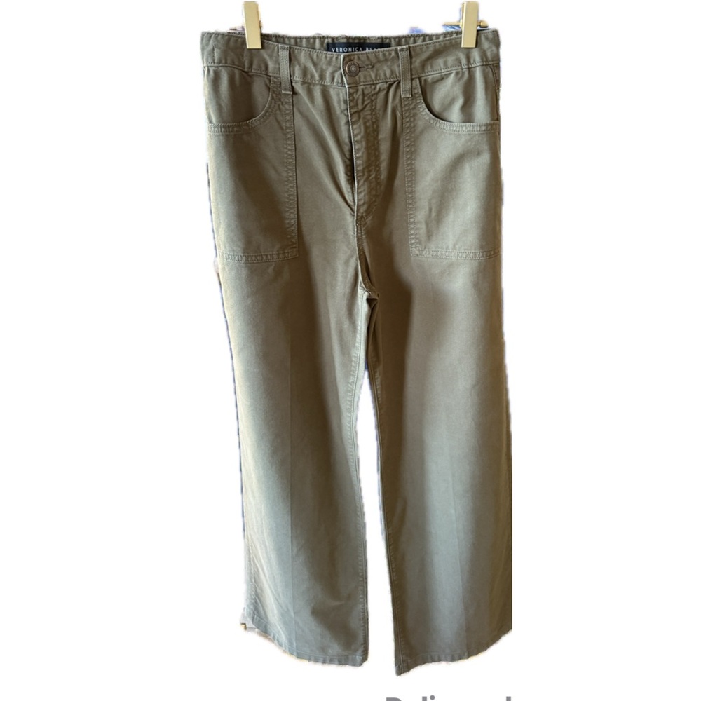 Veronica Beard Crosbie Wide Leg Pants – Olive Green size 27/4
